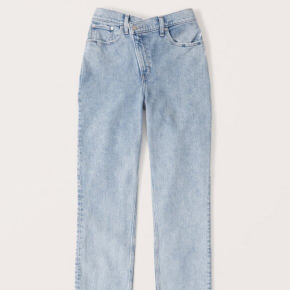 Abercrombie Curve Love Ultra High Rise 90s Straight Jean - size 32 (14) R - Picture 1 of 7